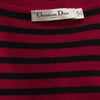 Christian Dior Women's Logo Button Shoulder Striped Sweater Cotton and Linen Blend - Image 3