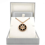 Christian Dior Rose des Vents Pendant Necklace 18K Rose Gold with Diamond and Onyx - Image 1
