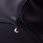 Hermès Kelly Handbag Black Clemence with Gold Hardware - Image 3