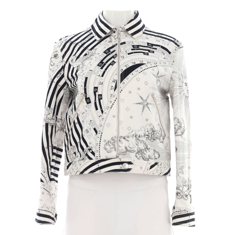Hermès Women's Astrologie Remix Zipped Jacket Printed Cotton