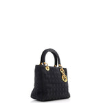 Christian Dior Vintage Lady Dior Bag Cannage Quilt Nylon Medium - Image 3