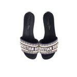 Christian Dior Women's Dway Flat Sandals Embroidered Canvas - Image 2