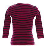 Christian Dior Women's Logo Button Shoulder Striped Sweater Cotton and Linen Blend - Image 2