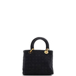Christian Dior Vintage Lady Dior Bag Cannage Quilt Nylon Medium - Image 4