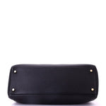 Hermès Kelly Handbag Black Clemence with Gold Hardware - Image 5