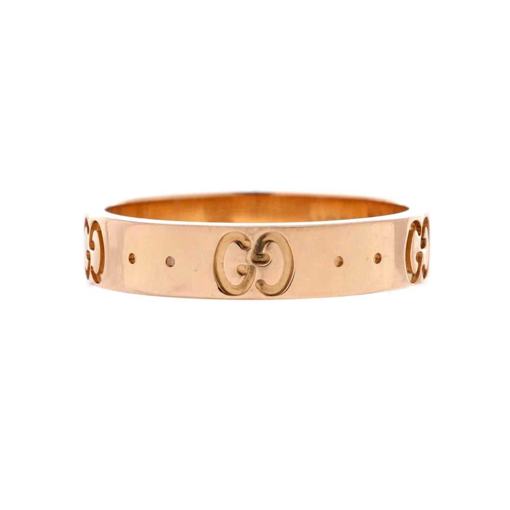 Gucci Icon Band Ring 18K Rose Gold 4mm
