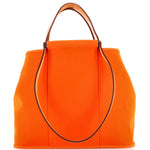 Hermès Cabag Handbag Toile and Leather - Image 1