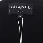 Chanel Women's Collarless Zip-Up Long Coat Tweed - Image 3