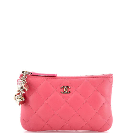 Chanel CC Casino O-Case Clutch Quilted Lambskin Mini