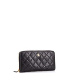 Chanel Zip Around Wallet Quilted Caviar Long - Image 3